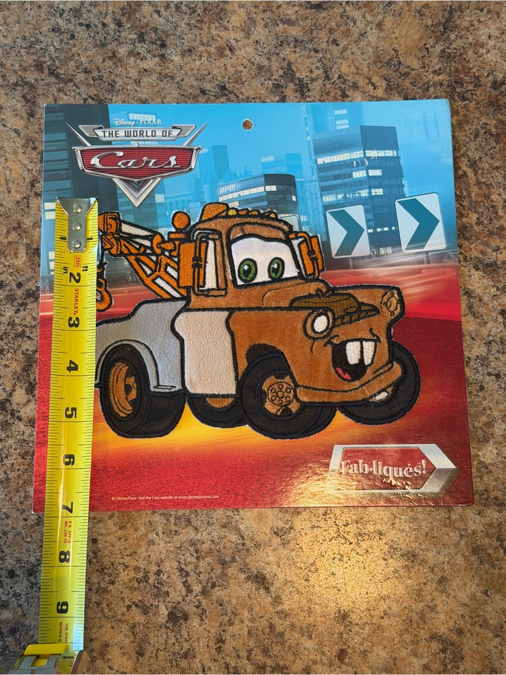 Disney Pixar Cars Mater Embroidered Applique Patch 5"